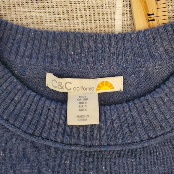 C&C California Small Extra fine Merino Wool Blend Sweater Lagenlook - Picture 6 of 10